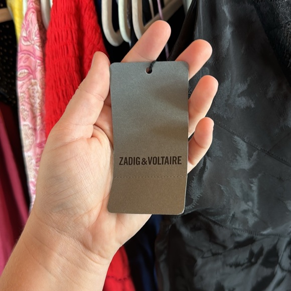 NWT Zadig & Volataire RENELLE SILK JACQUARD DRESS Mini 100% Silk Sz XS - Picture 9 of 11